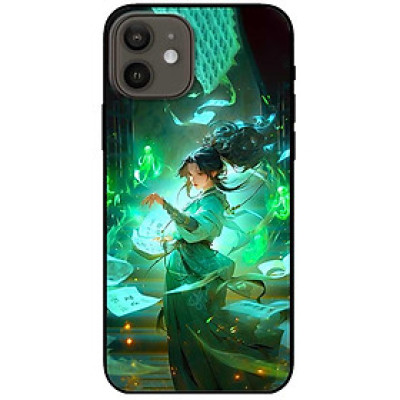 Ốp lưng cho IPhone 12 - 12 Pro - 12 Pro Max - 13 Mini - 13 - 13 Pro - 13 Pro Max - Thiếu Nữ Xanh - Hàng Chính Hãng