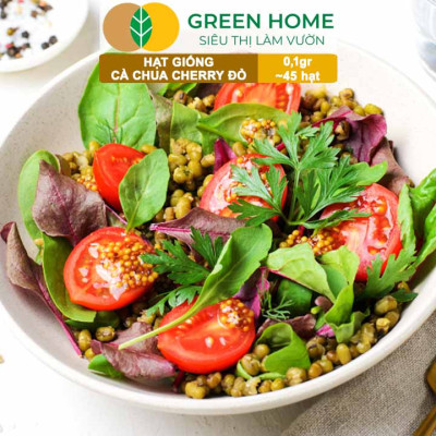 Hạt Giống Cà Chua Cherry Đỏ Lai F1 GreenHome, Gói 0,1g~45 hạt, Dễ Trồng Quanh Năm, Nhiều Quả T43