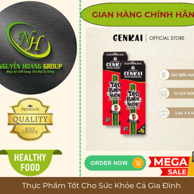 Hộp 6 Cuộn - Rong Biển Nướng Cuộn Vị Cay Nóng 21.6g ( 3.6g × 6 Cuộn)