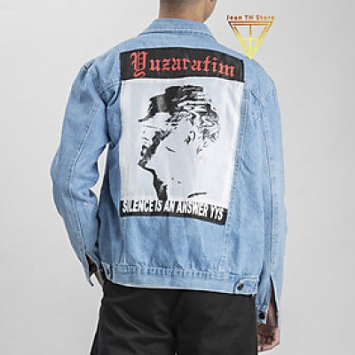 Áo khoác jean nam 3 mạc nối trẻ trung năng động