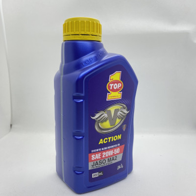 [Mẫu Mới] Nhớt xe số Cao Cấp Top 1 Super V SAE 20W50 0.8L (Sản phẩm mới đổi qua dạng Chai chắc chắn hơn)
