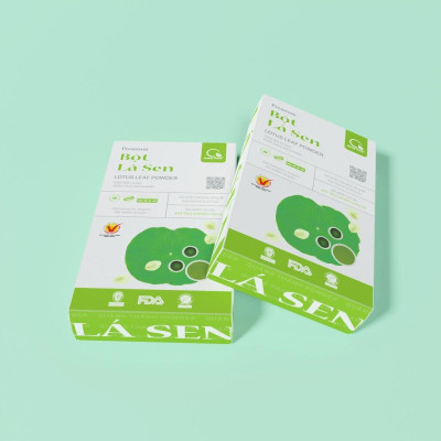 Bột Lá Sen Sấy Lạnh Nguyên Chất Hộp 30g  - Ngủ ngon, giảm mỡ máu, giảm cân, mát gan, mờ nám, tàn nhang, đẹp da