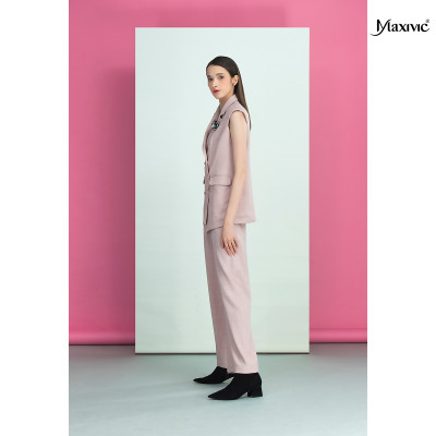 Quần tây hồng cotton bố Maxivic M032401Q