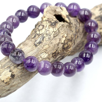 Vòng Tay Phong Thủy Đá Thạch Anh Tím 8MM