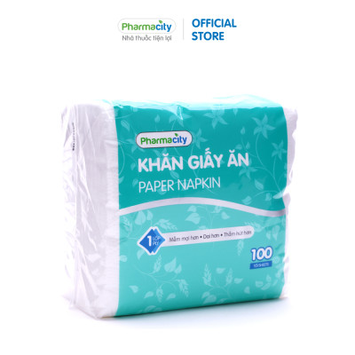 Giấy ăn Pharmacity (Gói 100 tờ)
