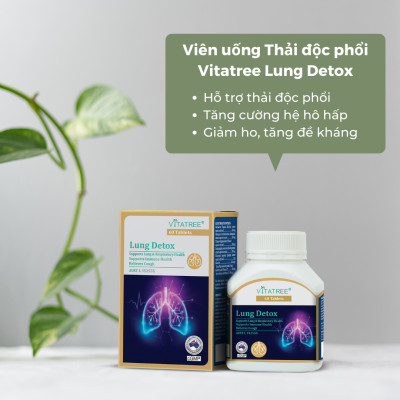 Bổ phổi Úc Vitatree Lung Detox tăng cường sức khỏe hô hấp, tăng cường sức tổng thể - QuaTangMe Extaste