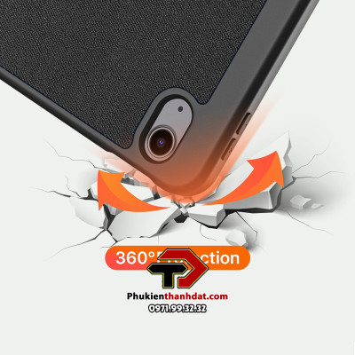 Bao da chống sốc cho iPad Air M2 13 inch 2024 chính hãng Dux Ducis Domo có ngăn để bút - Hàng chính hãng 