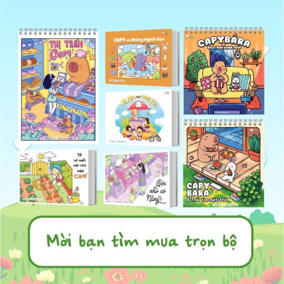 Sách Tô Màu - Capybara & Trái Tim Mặt Trời - Megabook
