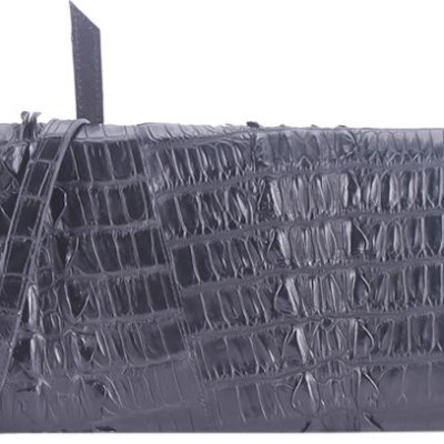 Túi Đeo Chéo 2 Gai Nữ Da Cá Sấu Huy Hoàng HT6246 (14.5 x 24.5 cm) - Đen