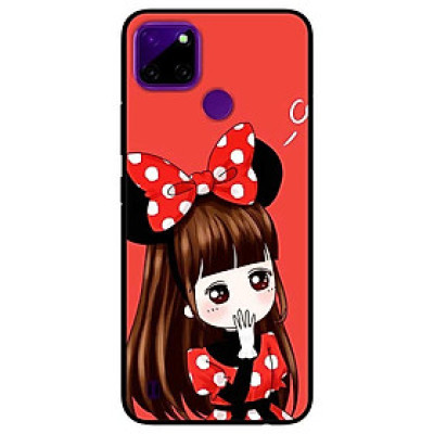 Ốp lưng dành cho Realme C21Y - C25Y mẫu Cô Gái Đầm Chấm Bi