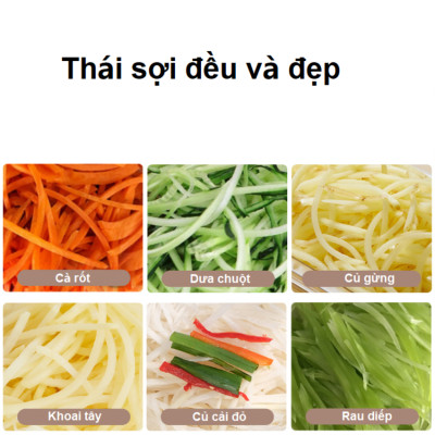 Máy thái rau củ quả đa năng, thái lát, thái sợ, thái hạt lựu. Thương hiệu Mỹ cao cấp Septree - GJ817. Hàng chính hãng