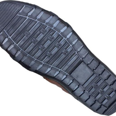 Giày mọi nâu Trường Hải da bò vân cá sấu đế cao su GM0100