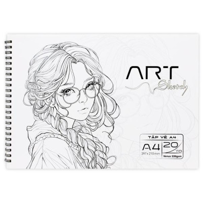 Tập Vẽ Lò Xo Art Sketch A4 - 40 Trang 220gsm - The Sun 03