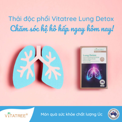 Bổ phổi Úc Vitatree Lung Detox tăng cường sức khỏe hô hấp, tăng cường sức tổng thể - QuaTangMe Extaste