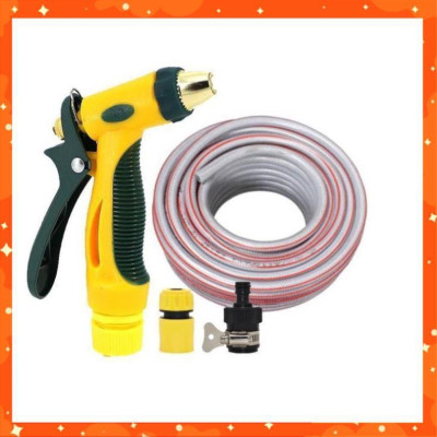 Bộ dây vòi xịt nước rửa xe,tưới cây tăng áp 3 lần 20m(cút nhựa nối 713-1) 206317
