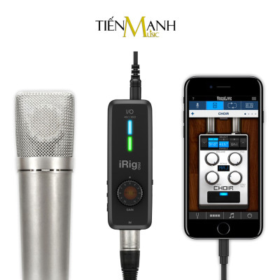 Thiết Bị Thu Âm Và Livestream iRig Pro I/O IK Multimedia Live Điện Thoại Nối Guitar Pickup Soundcard Hàng Chính Hãng
