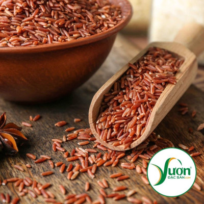 Gạo huyết rồng Phúc Thọ 1kg gạo lứt đỏ chính hãng Vinaseed gạo tươi sạch nấu ăn kiêng thực dưỡng trà gạo rang - Vườn Đặc Sản
