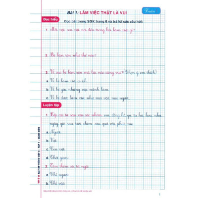 Sách - Vở Ô Li Bài Tập Tiếng Việt Lớp 2 - Tập 1 - Bám Sát SGK Cánh Diều - Hồng Ân