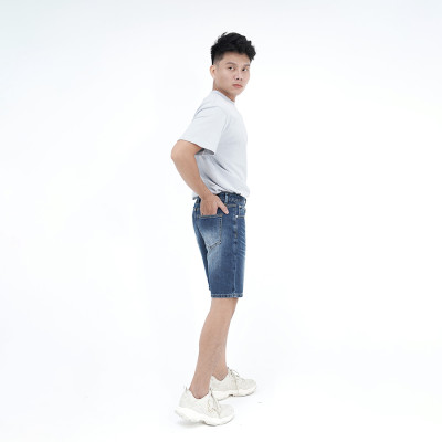 Quần Short Jeans Nam Cao Cấp HUNTER X-RAYS  Form Slimfit Thun Màu Xanh S58