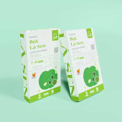 Bột Lá Sen Sấy Lạnh Nguyên Chất Hộp 30g  - Ngủ ngon, giảm mỡ máu, giảm cân, mát gan, mờ nám, tàn nhang, đẹp da