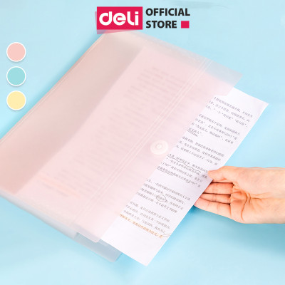 Cặp Túi Đựng Tài Liệu A4 Deli File Đựng Tài Liệu Hồ Sơ 8 Ngăn Túi Hồ Sơ Văn Phòng File Lưu Trữ Đa Năng Màu Hồng Pastel, Bìa Cứng Công Nghệ Mới Đẹp Long Lanh - Bột mịn lấp lánh