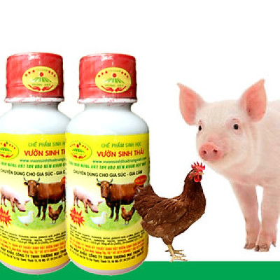 Combo 2 chai Chế phẩm VƯỜN SINH THÁI dùng cho Chăn Nuôi gia súc gia cầm