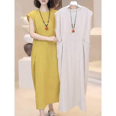 Áo sơ mi váy dáng dài, chất liệu đũi mềm mịn, form dài rộng kiểu Hàn Quốc,  áo váy nữ,  NeSa Shop AT15