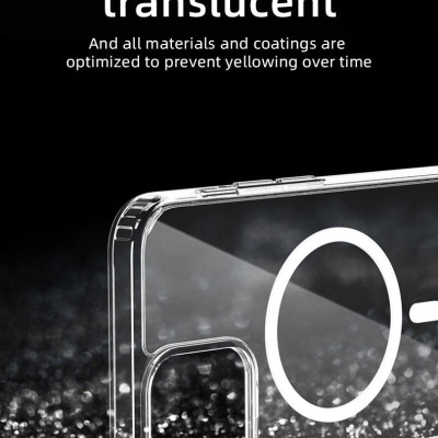 Ốp Lưng Trong Suốt Hỗ Trợ Sạc Từ Tính MIPOW TEMPERED GLASS, Chống Ố Dành Cho iPhone 14 ProMax / 14 Pro/ 14 Plus / 14 - Hàng Chính Hãng