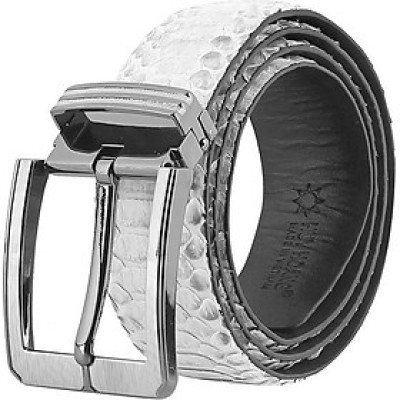 Thắt Lưng Nam Da Trăn VIP Bản Lớn Đầu Kim Huy Hoàng HT4340 - Trắng