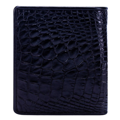 HT2228-29-30-48 - Ví nam Huy Hoàng da cá sấu kiểu đứng màu đen, nâu đỏ, vàng bò, nâu đất