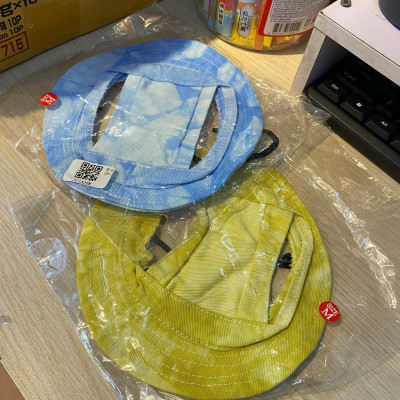 Giao màu ngẫu nhiên - Mũ/Nón Tai Bèo Cho Chó Mèo, Mũ Vải Che Nắng Mùa Hè Đi Biển Có Dây Điều Chỉnh Dành Cho Chó Mèo