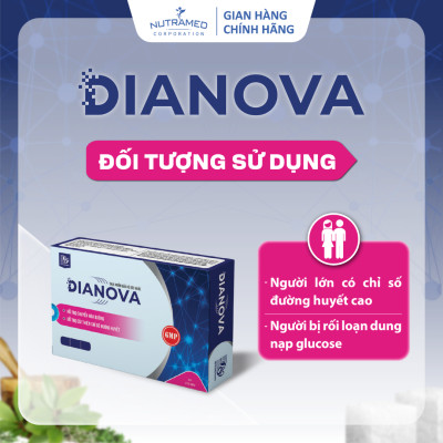 Viên uống Dianova hỗ trợ kiểm soát, cân bằng và ngừa biến chứng đường huyết (30 viên) - Nutramed
