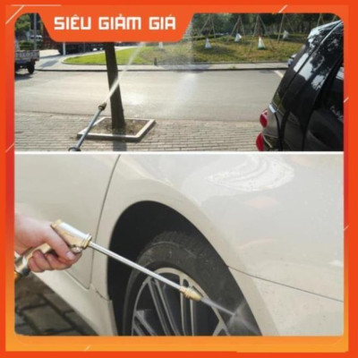 Bộ dây vòi xịt nước rửa xe, tưới cây . tăng áp 3 lần, loại 7m, 10m 206701-2 đầu đồng, cút đồng + tặng đai