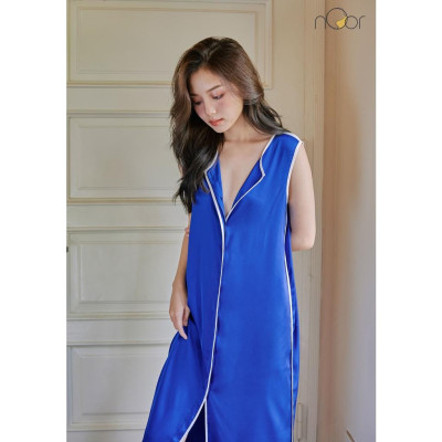 Váy Ngủ Nữ Cộc Tay  Lụa Cao Cấp Mềm Mịn, Thoáng Mát Geranium thương hiệu nOor - NV529