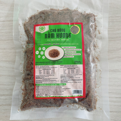 Chà Bông Nấm Hương Chay Vị Truyền Thống túi 250g - Nấm Tươi Cười