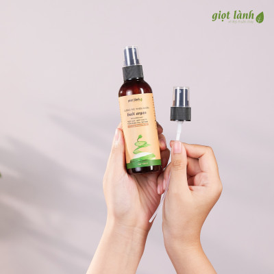 Bộ dầu gội bưởi bồ kết - Xịt tóc tinh dầu bưởi, hỗ trợ kích mọc tóc, giảm gãy rụng Giọt Lành