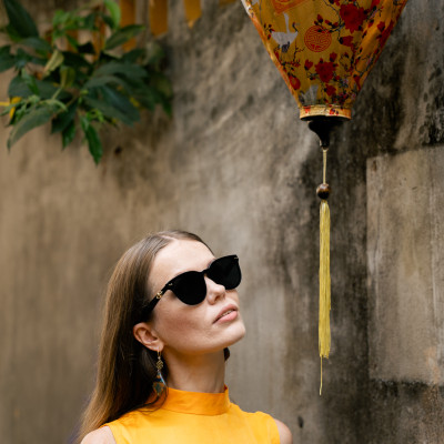 Áo Dài Lụa Tơ Tằm Dã Quỳ ADA004 thời trang thiết kế Hity