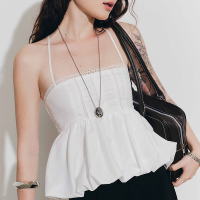 DOTTIE - Áo kiểu dáng bí - Trắng - T1131