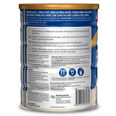 Sữa Bột Abbott Ensure Gold Vani 800g