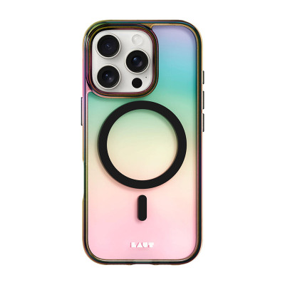 Ốp Lưng LAUT HOLO Cho iPhone 16 Pro/ 16 Pro Max Dải Màu Cực Quang 3 Chiều Tuyệt Đẹp Tương Thích Sạc Không Dây Hàng Chính Hãng
