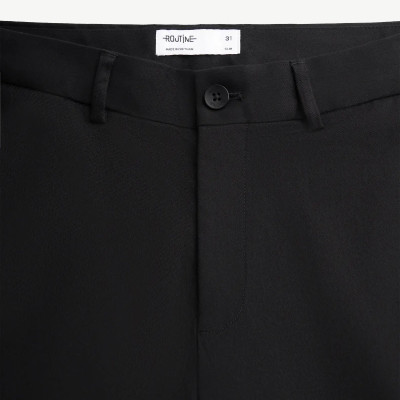 Quần kaki nam màu đen Form Slim - RT 10F25PCA020 | ROUTINE CÀ MAU