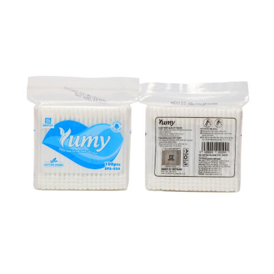 [Lố 12 túi] Tăm bông YUMY Cao Cấp túi zip (TB01-024) - 100 Cái/ Túi