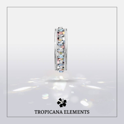 Vòng Tay Tropicana Phối Charm Swarovski Trái Tim Rực Lửa II