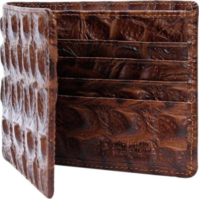 Bộ Ví & Thắt Lưng Nam Vân Cá Sấu Huy Hoàng HT2118-HT4118 (23 x 11,5 cm) - Nâu