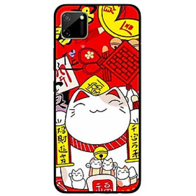 Ốp lưng dành cho Realme C11 mẫu Mèo Nằm Chờ Cá