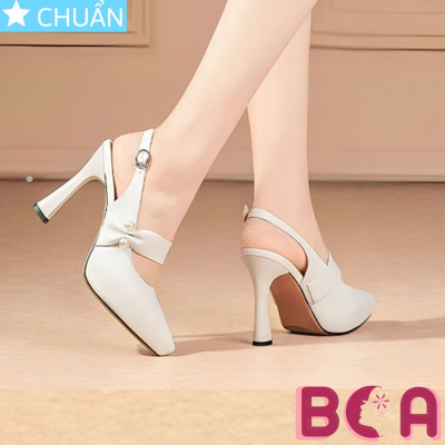 Giày cao gót nữ mũi nhọn 9p RO601 ROSATA tại BCASHOP thiết kế độc đáo với 2 viên trai nhân tạo sang chảnh bên hông