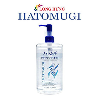 Dầu tẩy trang Ý Dĩ Kumano Hatomugi Reihaku Cleansing Oil làm sạch và dưỡng ẩm da (500ml) - Hàng chính hãng