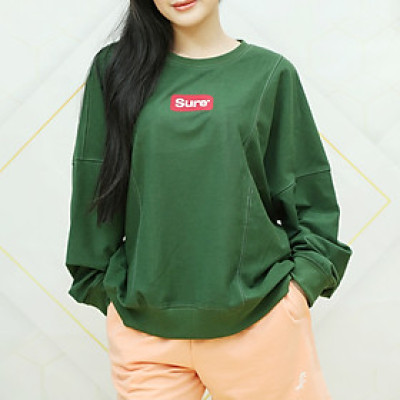 Áo Sweater Unisex Logo Thương Hiệu Sure, Form Rộng Thiết Kế Sang Trọng, Chất liệu Nỉ Da Cá Dày Dặn