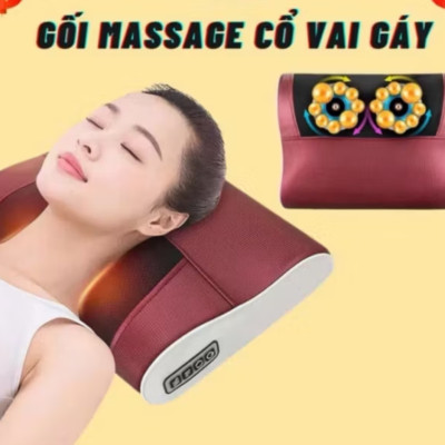 GỐI MASSAGE CỔ VAY GÁY 20 BI CAO CẤP CHO MỌI GIA ĐÌNH MẪU MỚI CHẤT LƯỢNG 