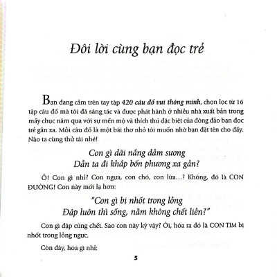 420 Câu Đố Vui Thông Minh
